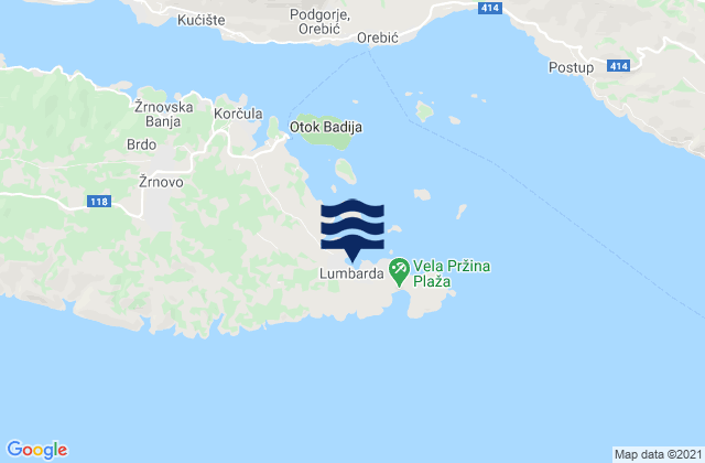Lumbarda, Croatia潮水