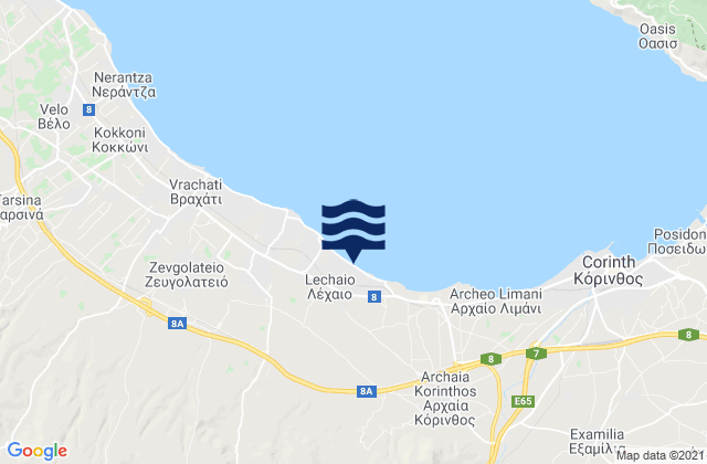 Lékhaio, Greece潮水