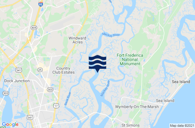 Mackay River (daymark 239), United States潮水