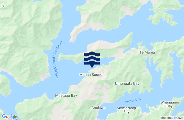 Mahau Sound, New Zealand潮水