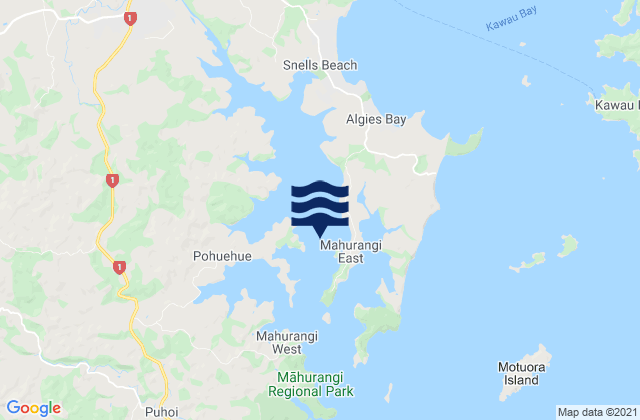 Mahurangi Harbour, New Zealand潮水