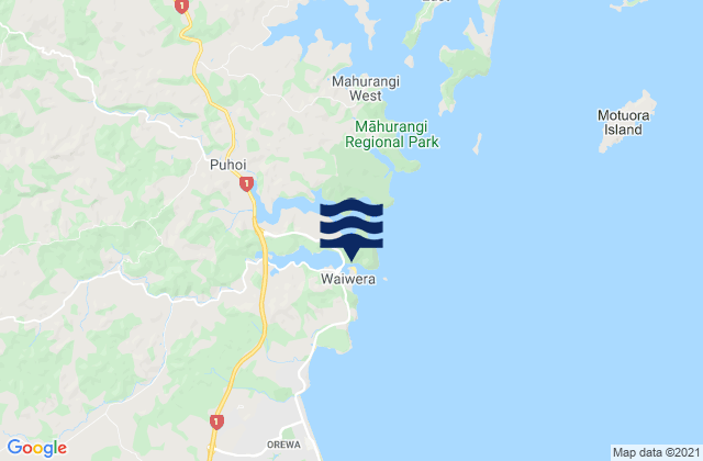 Mahurangi Island, New Zealand潮水
