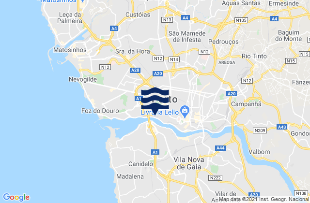 Maia, Portugal潮水