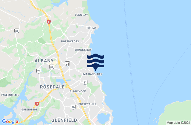 Mairangi Bay, New Zealand潮水