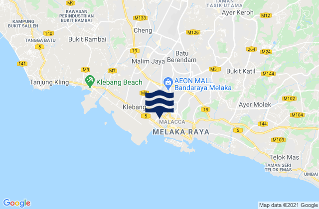 Malacca, Malaysia潮水