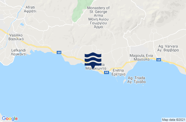 Malakónta, Greece潮水