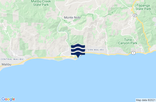 Malibu Lagoon State Beach, United States潮水