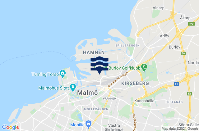 Malmö, Sweden潮水