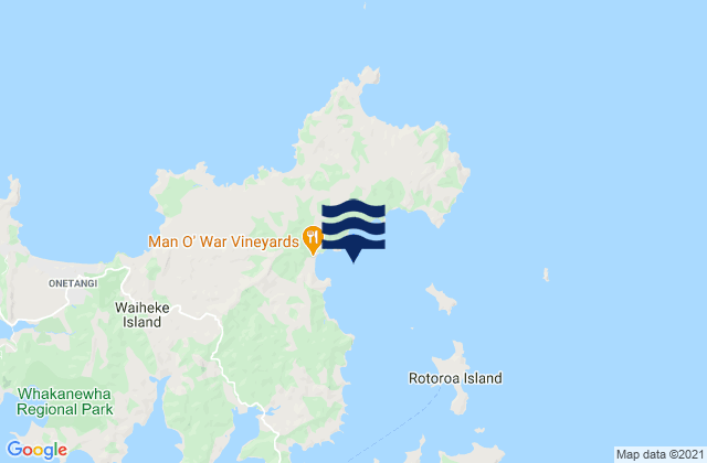 Man O War Bay, New Zealand潮水