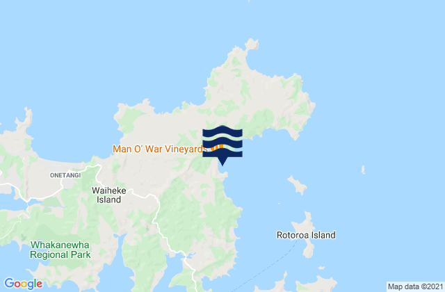 Man O' War Bay, New Zealand潮水