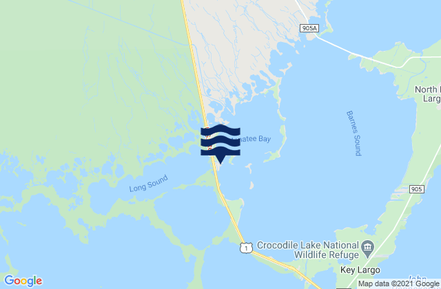 Manatee Creek Manatee Bay Barnes Sound, United States潮水