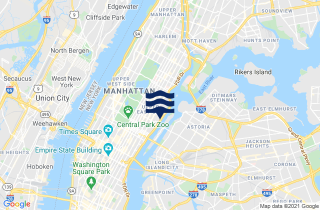 Manhattan, United States潮水