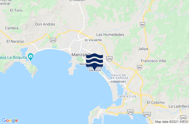 Manzanillo, Mexico潮水