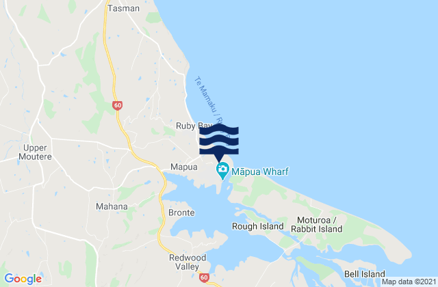 Mapua, New Zealand潮水