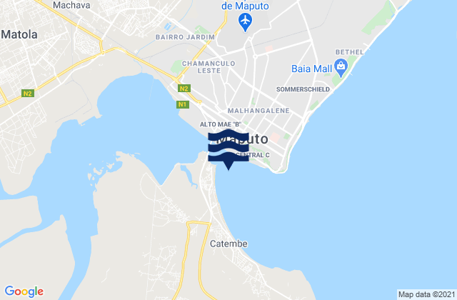 Maputo, Mozambique潮水