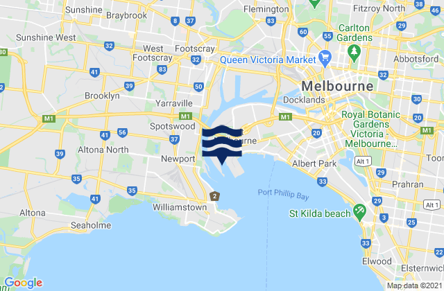 Maribyrnong, Australia潮水