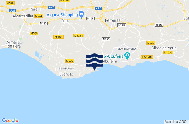 Marina de Albufeira, Portugal潮水