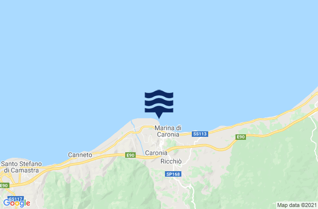 Marina di Caronia, Italy潮水