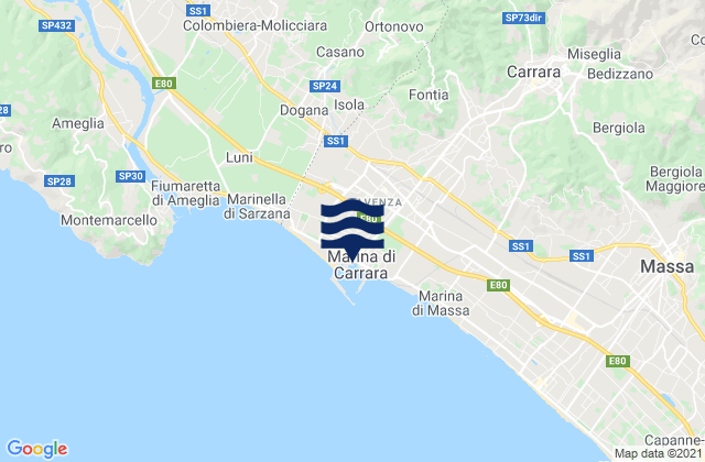 Marina di Carrara, Italy潮水