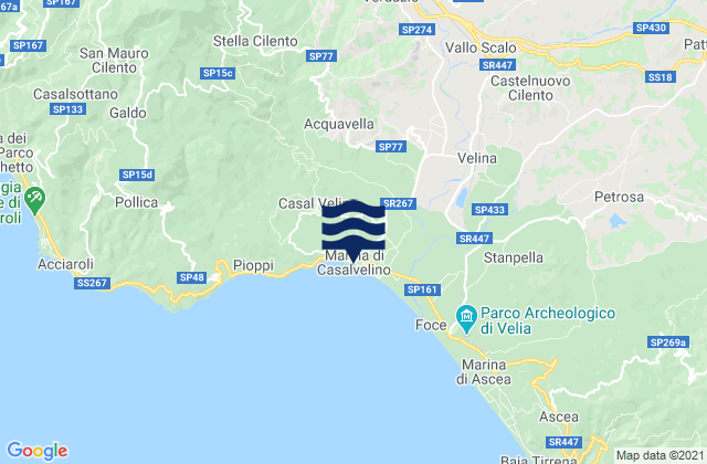 Marina di Casal Velino, Italy潮水