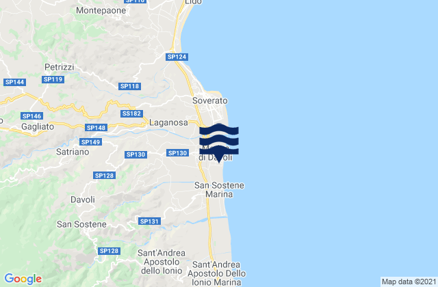 Marina di Davoli, Italy潮水