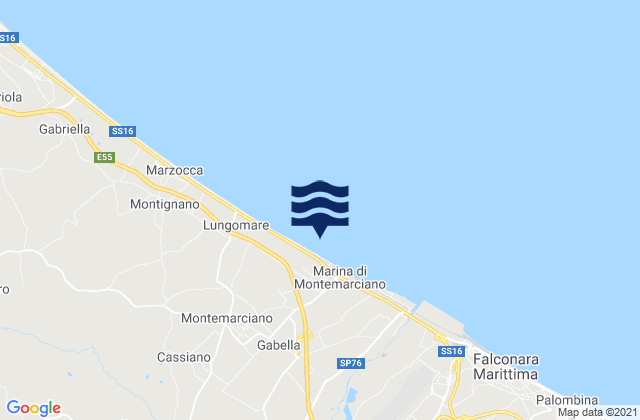 Marina di Montemarciano, Italy潮水