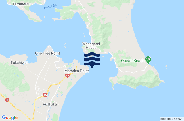 Marsden Point, New Zealand潮水