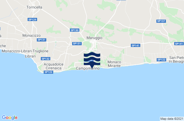 Maruggio, Italy潮水