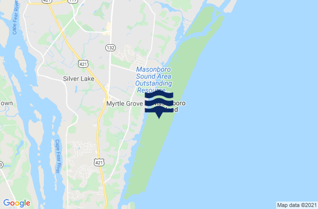 Masonboro Island, United States潮水