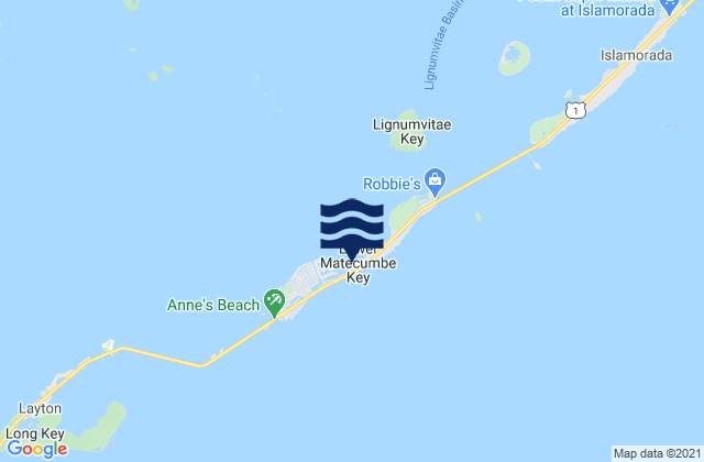 Matecumbe Bight (Lower Matecumbe Key Florida Bay), United States潮水