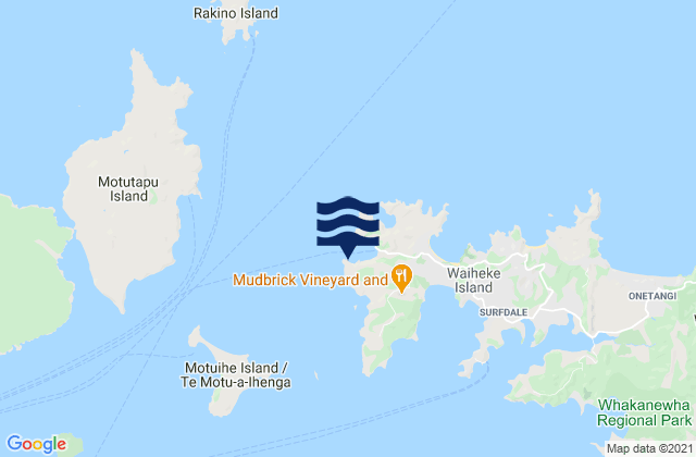 Matiatia Bay, New Zealand潮水