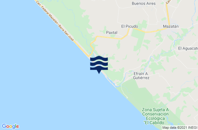 Mazatán, Mexico潮水