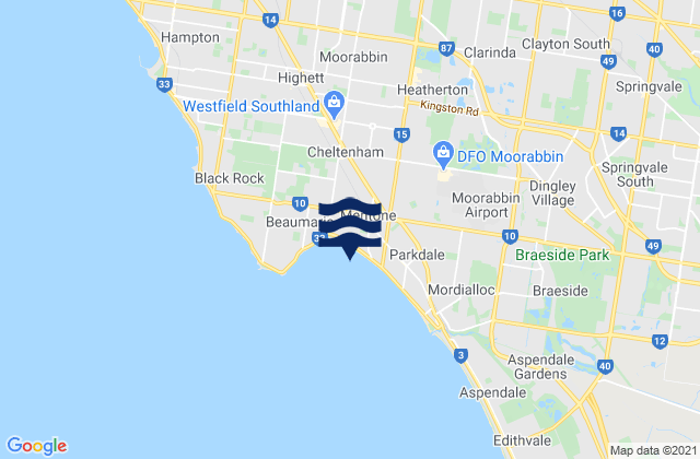 Mentone, Australia潮水