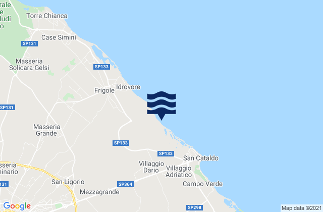 Merine, Italy潮水