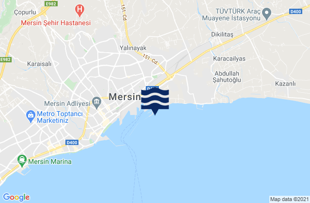 Mersin, Turkey潮水