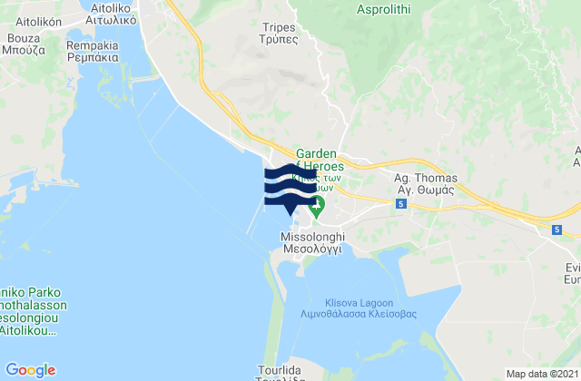 Mesolóngi, Greece潮水