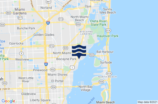 Miami Gardens, United States潮水
