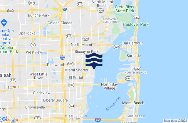 Miami Shores, United States潮水