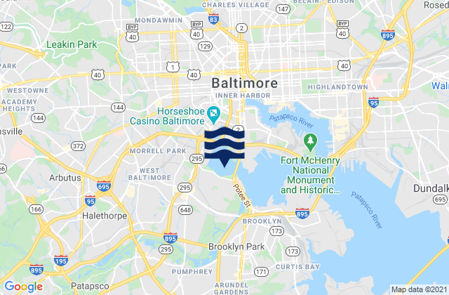 Middle Branch, Baltimore Harbor, United States潮水