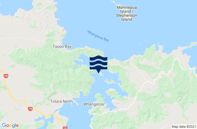 Milford Island (Wairaupo Island), New Zealand潮水