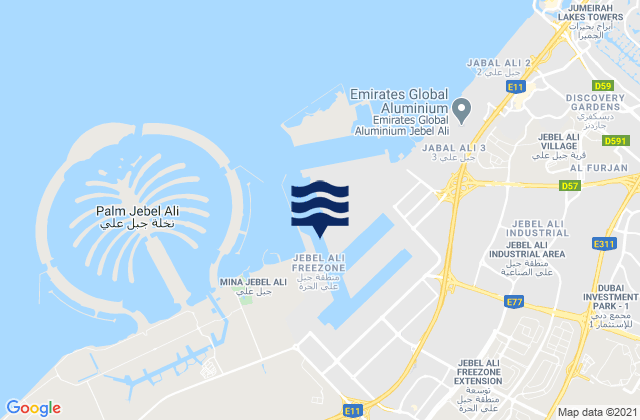 Mina Jebel Ali, Iran潮水