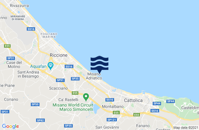 Misano Adriatico, Italy潮水