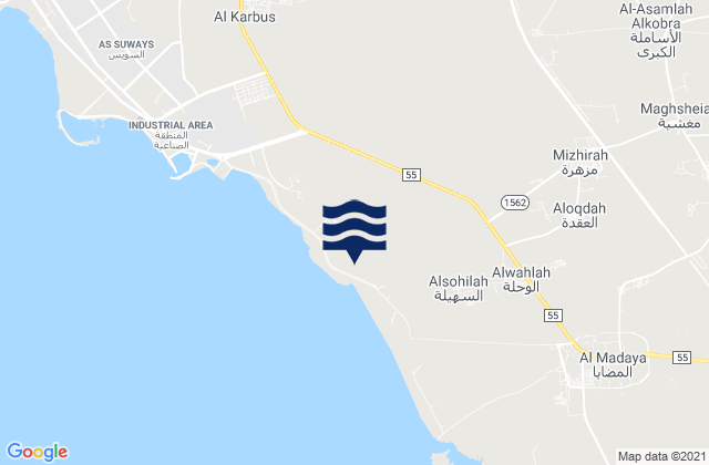 Mizhirah, Saudi Arabia潮水