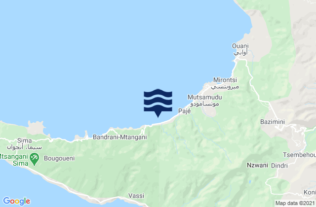 Mjimandra, Comoros潮水