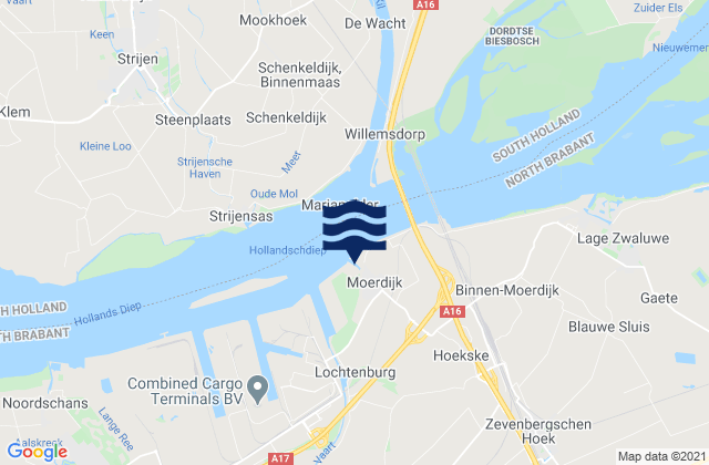 Moerdijk, Netherlands潮水