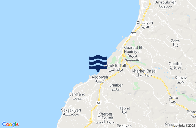 Mohafazat Liban-Sud, Lebanon潮水