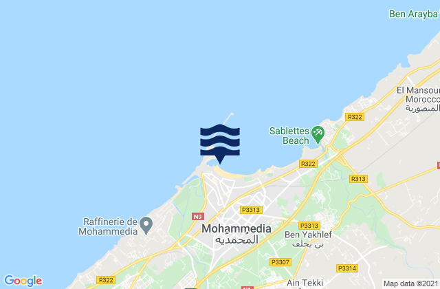 Mohammedia, Morocco潮水