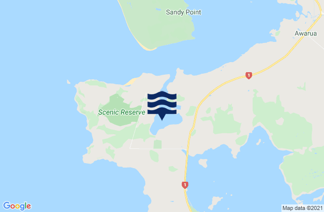 Mokomoko Inlet, New Zealand潮水