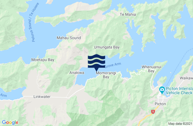 Momorangi Bay, New Zealand潮水