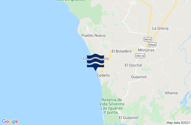 Monjarás, Honduras潮水